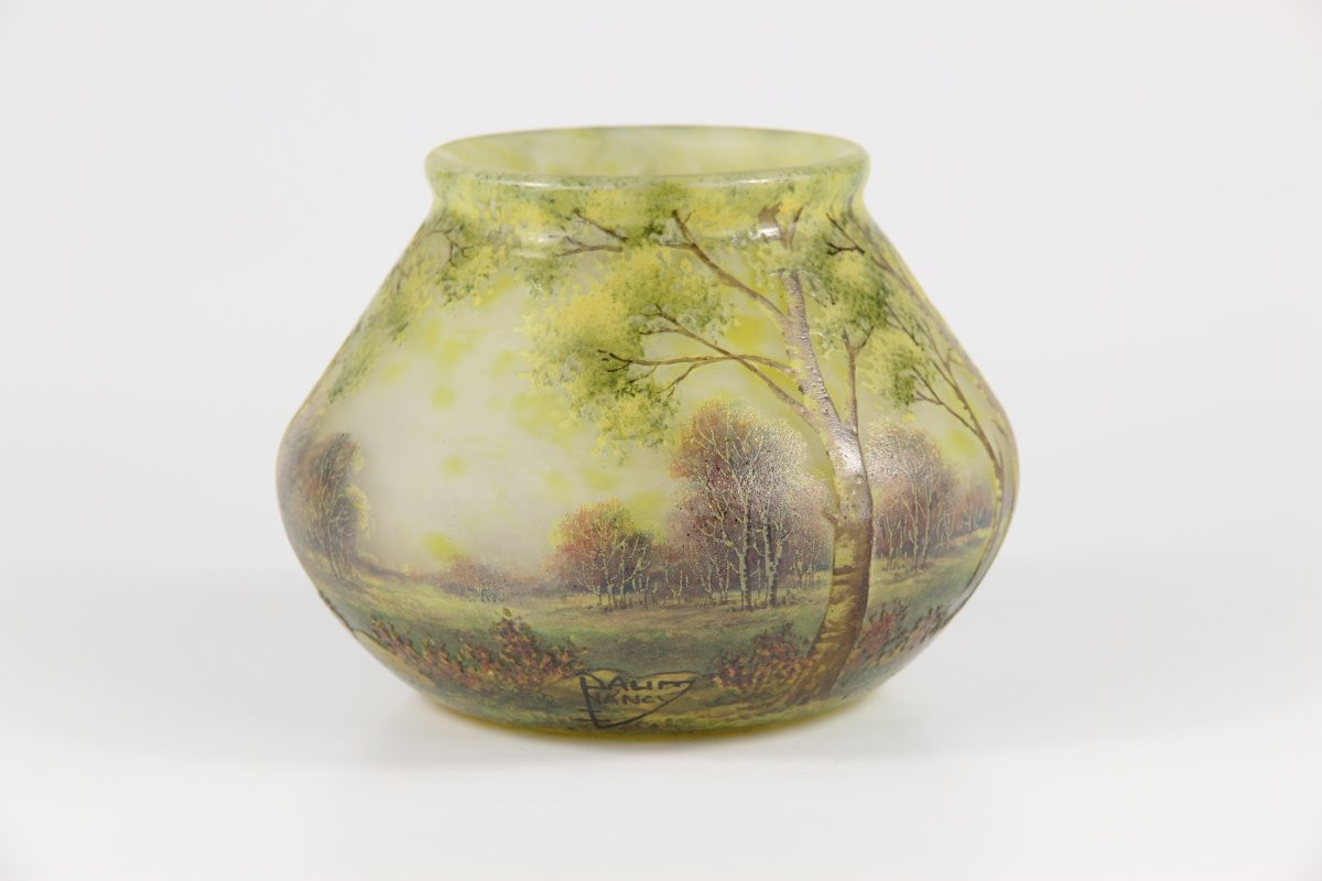 Daum  Nancy Vase (lorraine Landscape)-photo-2