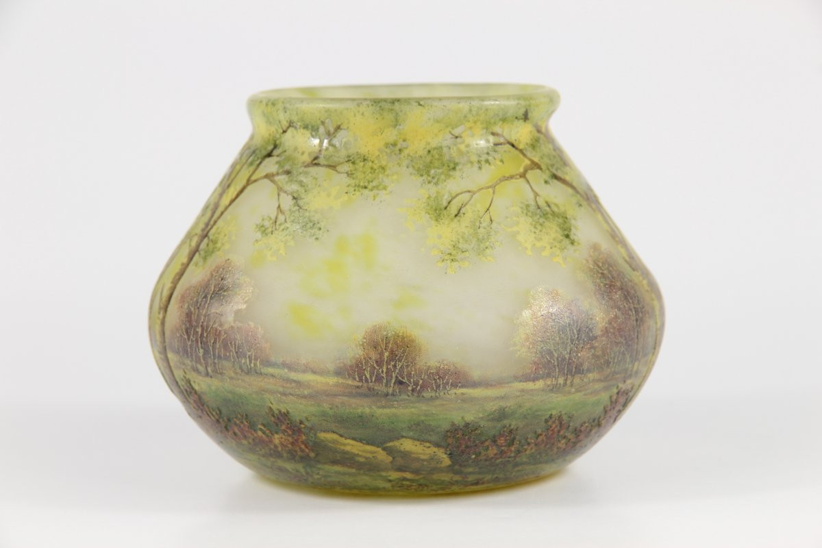 Daum  Nancy Vase (lorraine Landscape)-photo-4