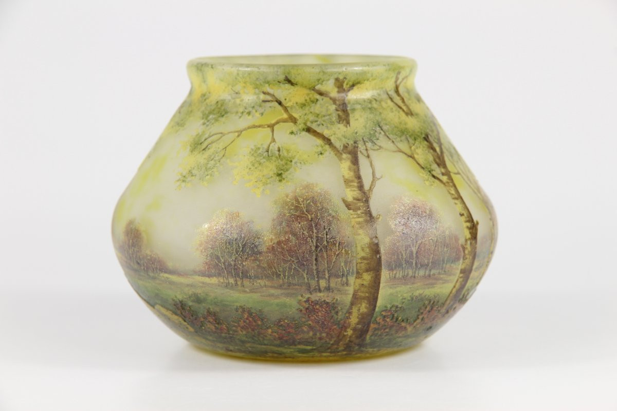 Daum  Nancy Vase (lorraine Landscape)-photo-5