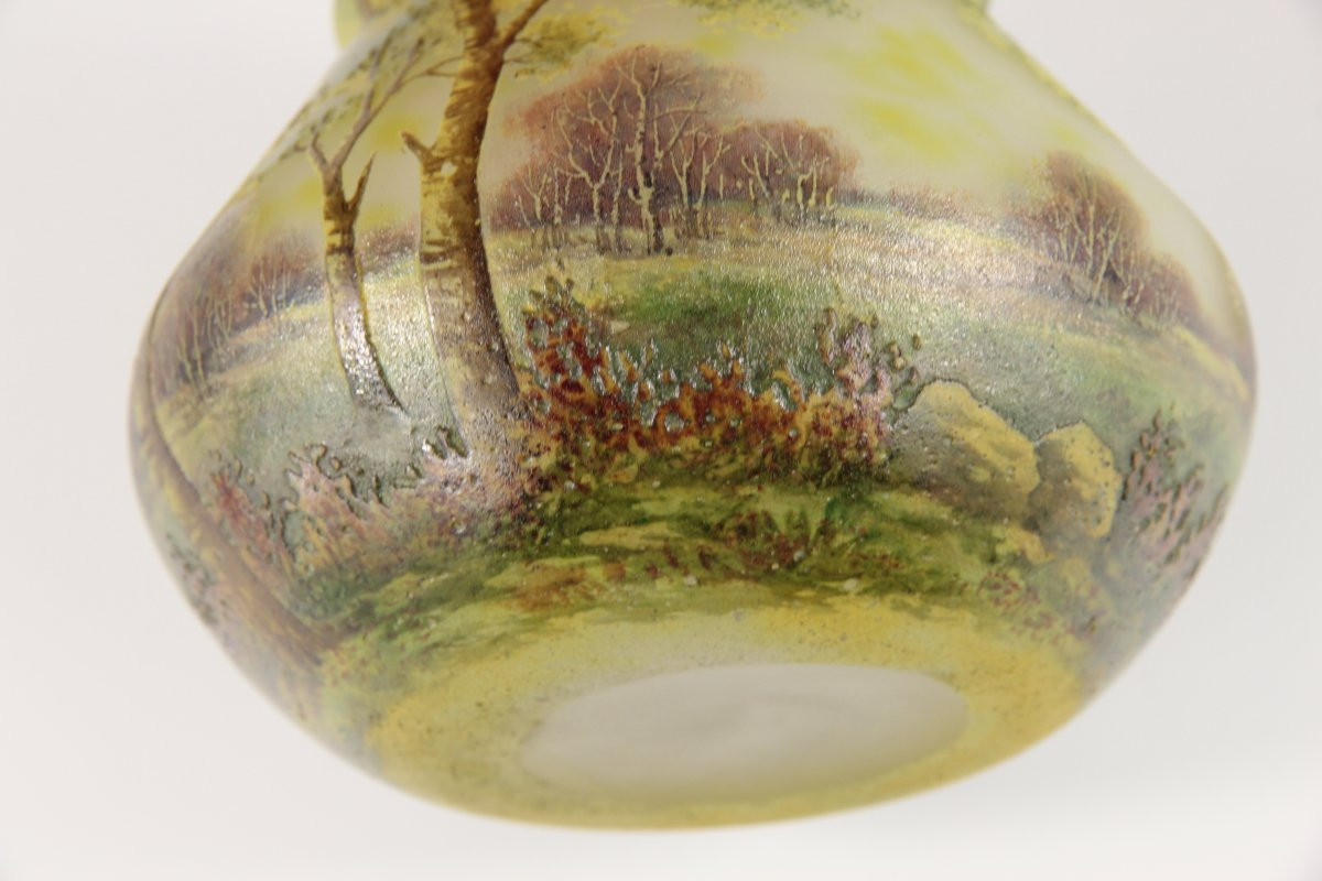 Daum  Nancy Vase (lorraine Landscape)-photo-7