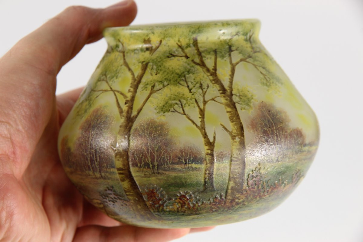 Daum  Nancy Vase (lorraine Landscape)-photo-8