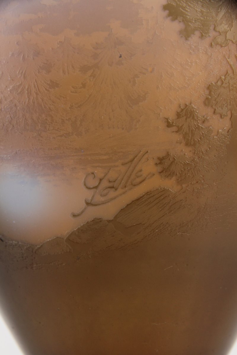 Vase Gallé (paysage alpin)-photo-3