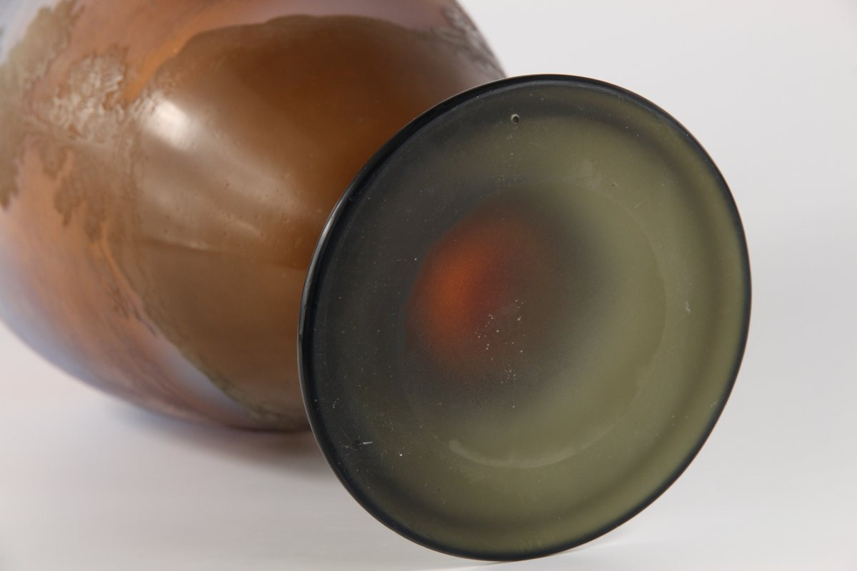 Vase Gallé (paysage alpin)-photo-4