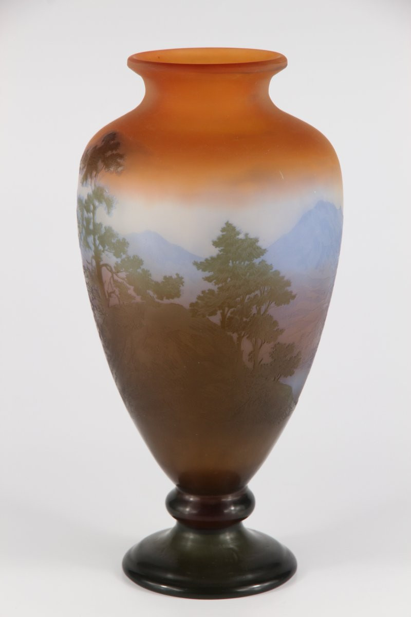 Vase Gallé (paysage alpin)-photo-1