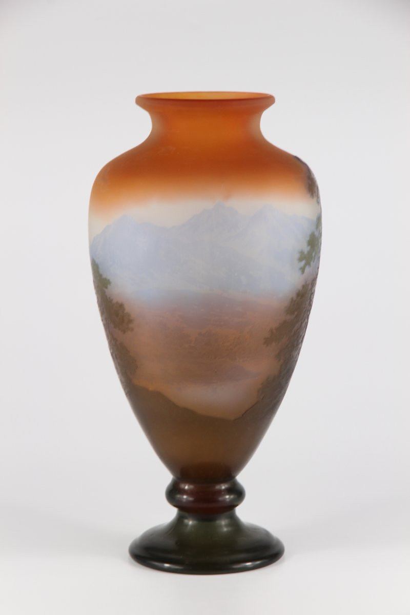 Vase Gallé (paysage alpin)-photo-4