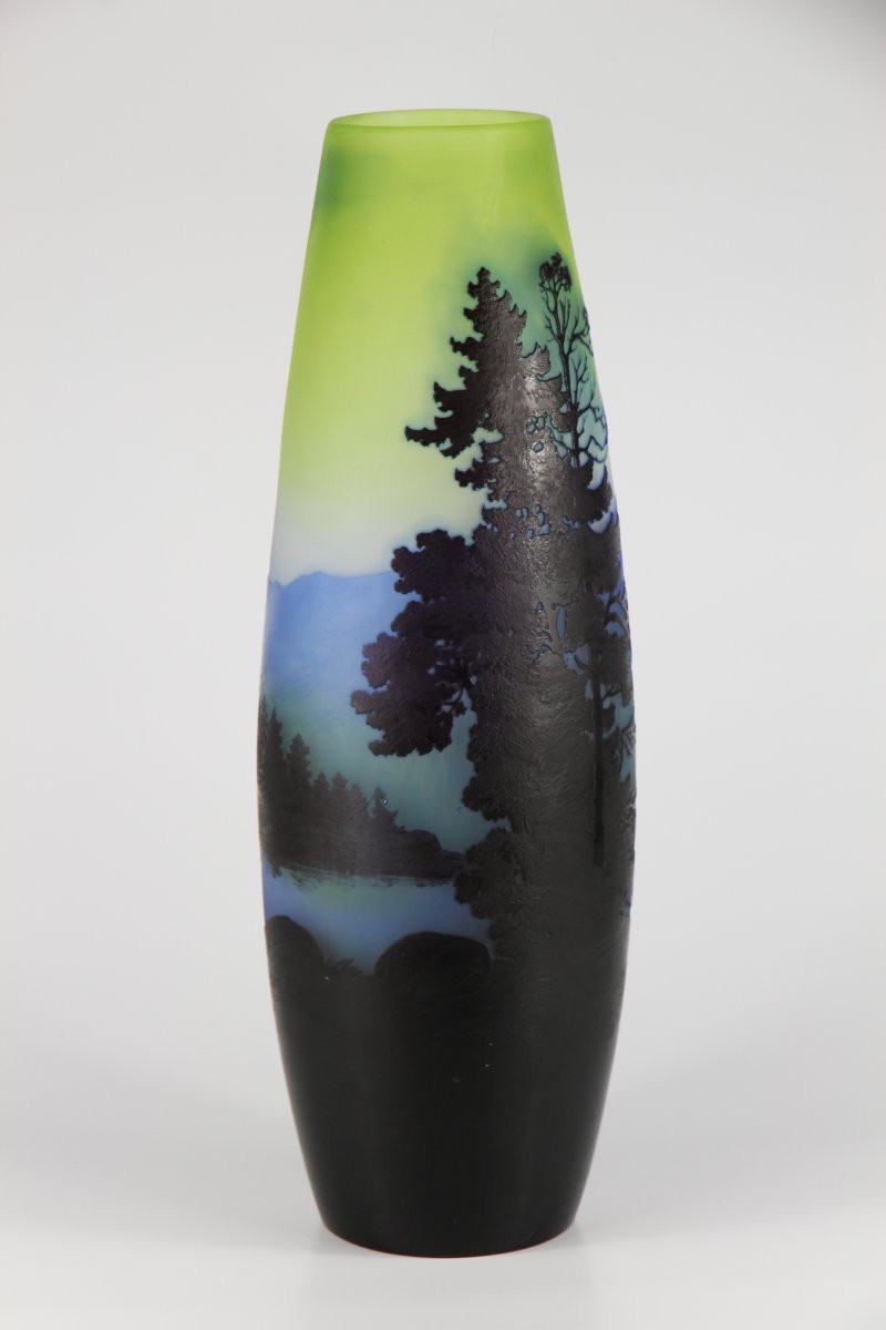 Vase Gallé (Paysage Alpin)-photo-5