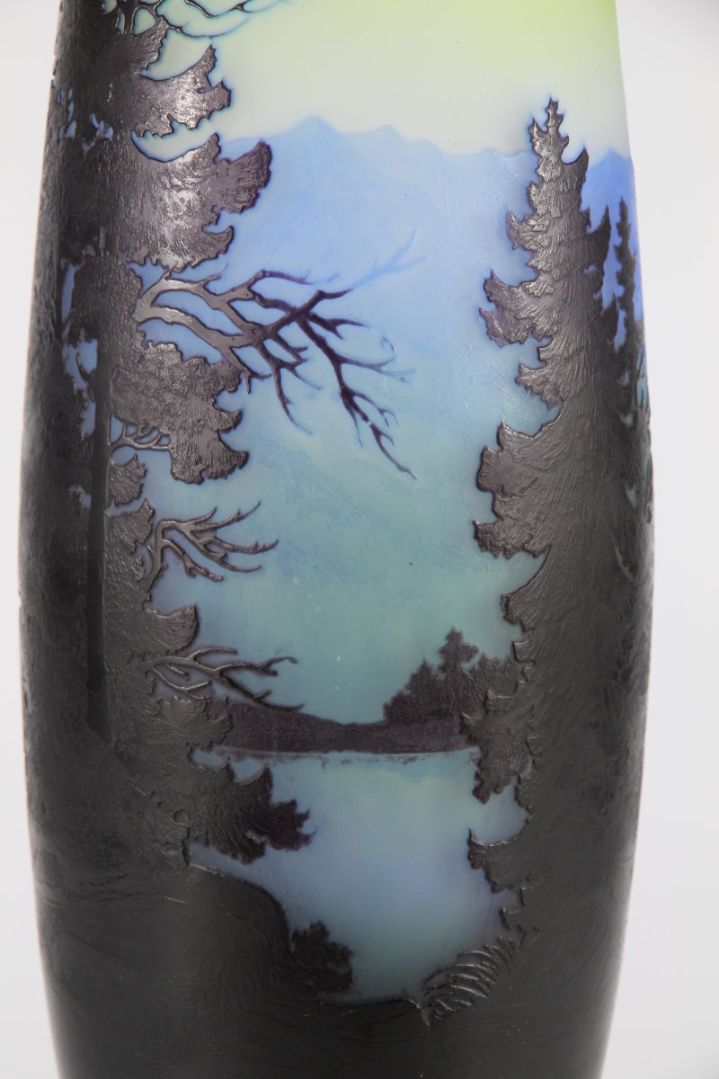 Vase Gallé (Paysage Alpin)-photo-7