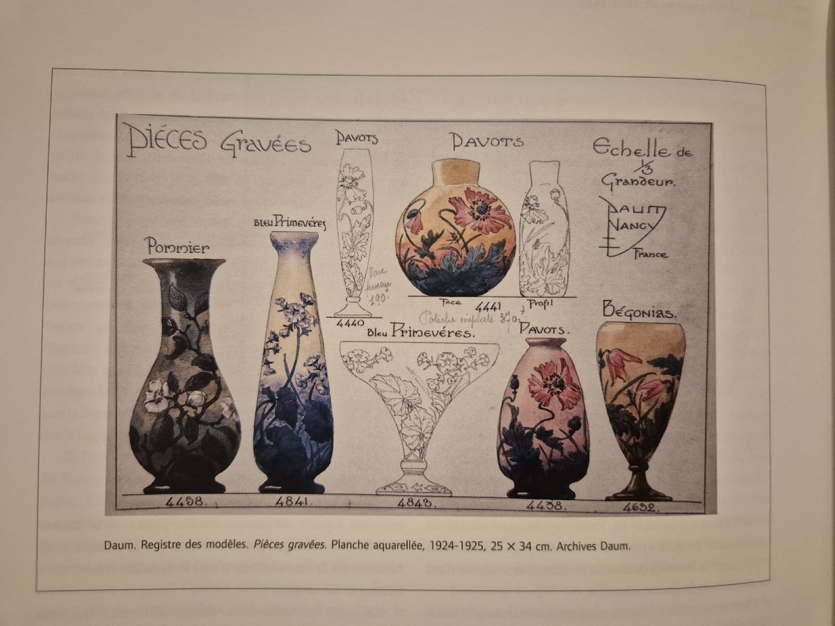 Vase Daum Nancy (Primevères gravées)-photo-4