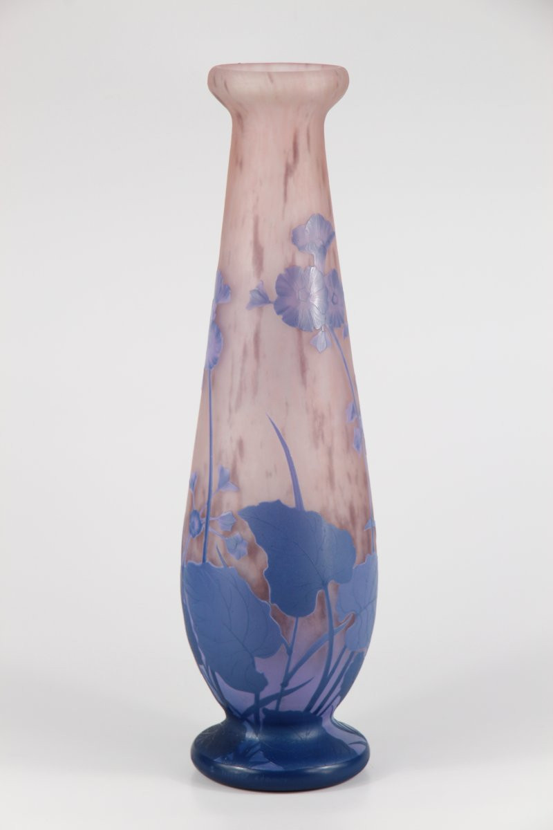 Vase Daum Nancy (Primevères gravées)-photo-5