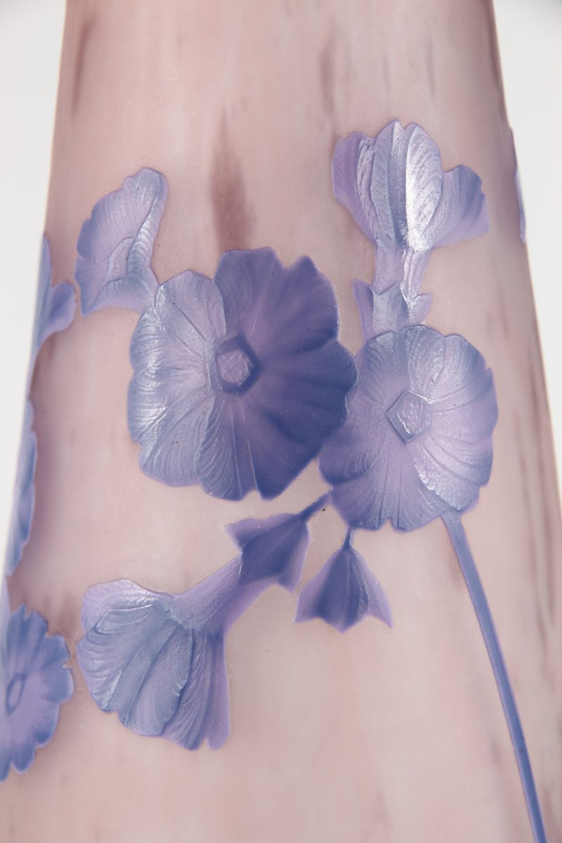 Vase Daum Nancy (Primevères gravées)-photo-6