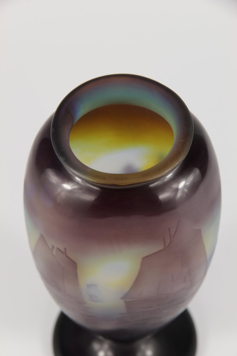 Gallé Vase (sailing Ships)-photo-6
