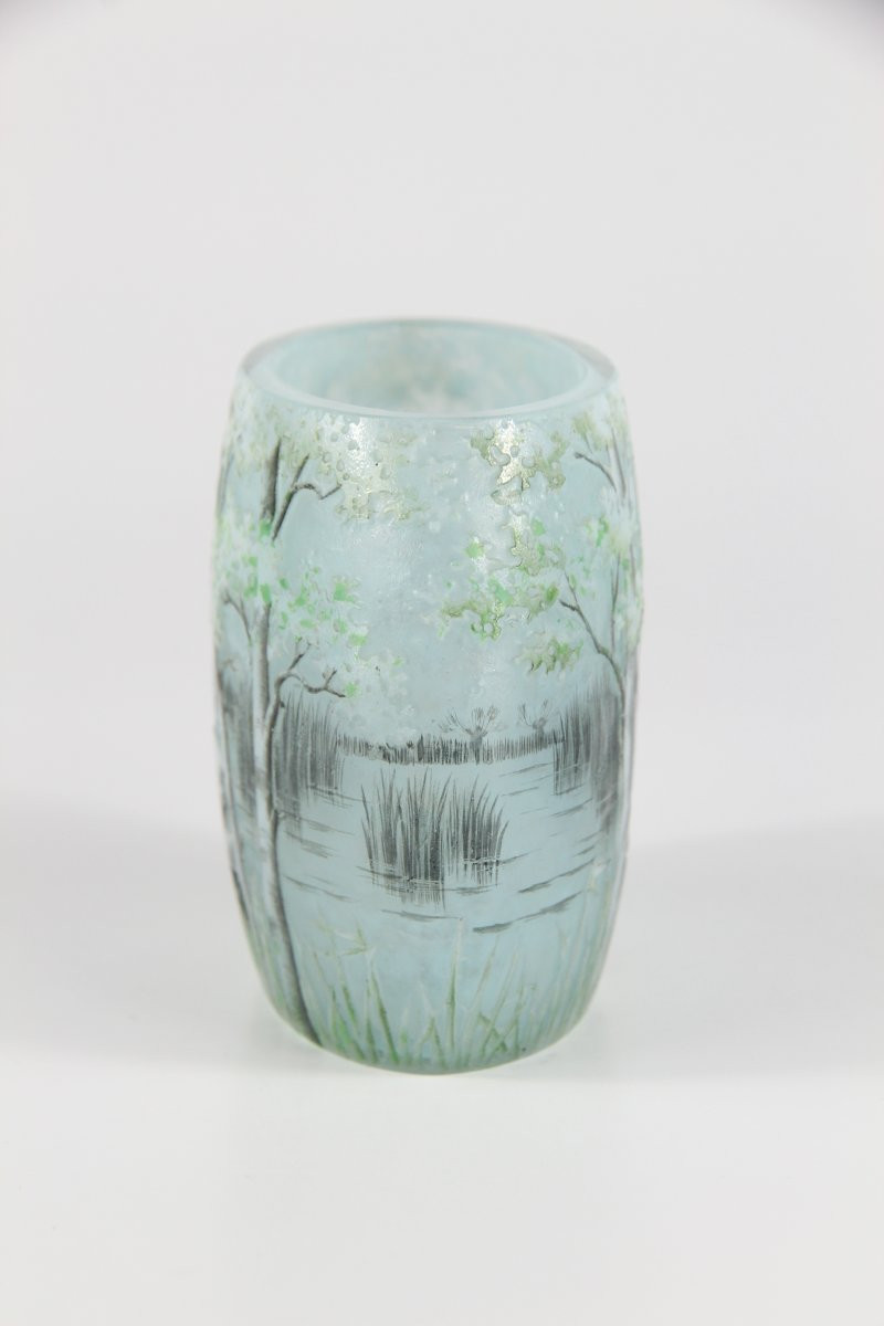 Vase Daum Nancy (Cygne)-photo-2