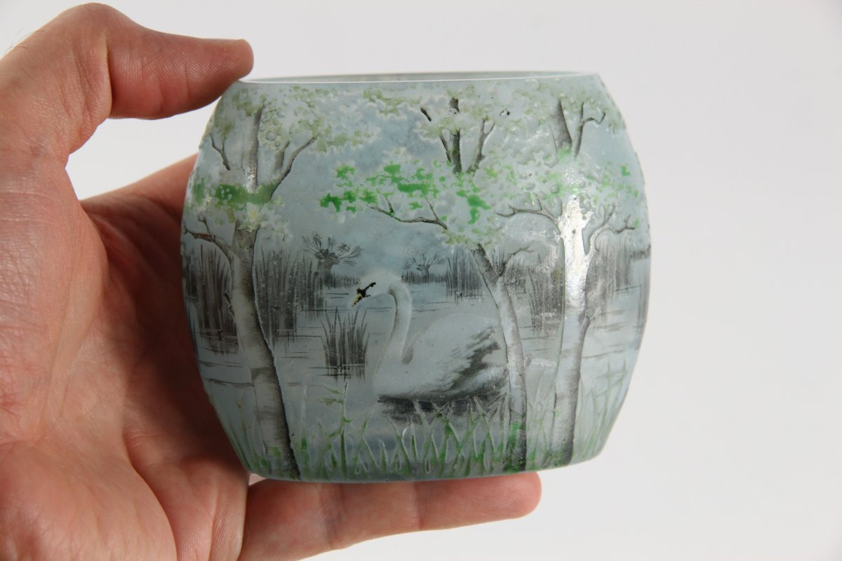 Vase Daum Nancy (Cygne)-photo-8