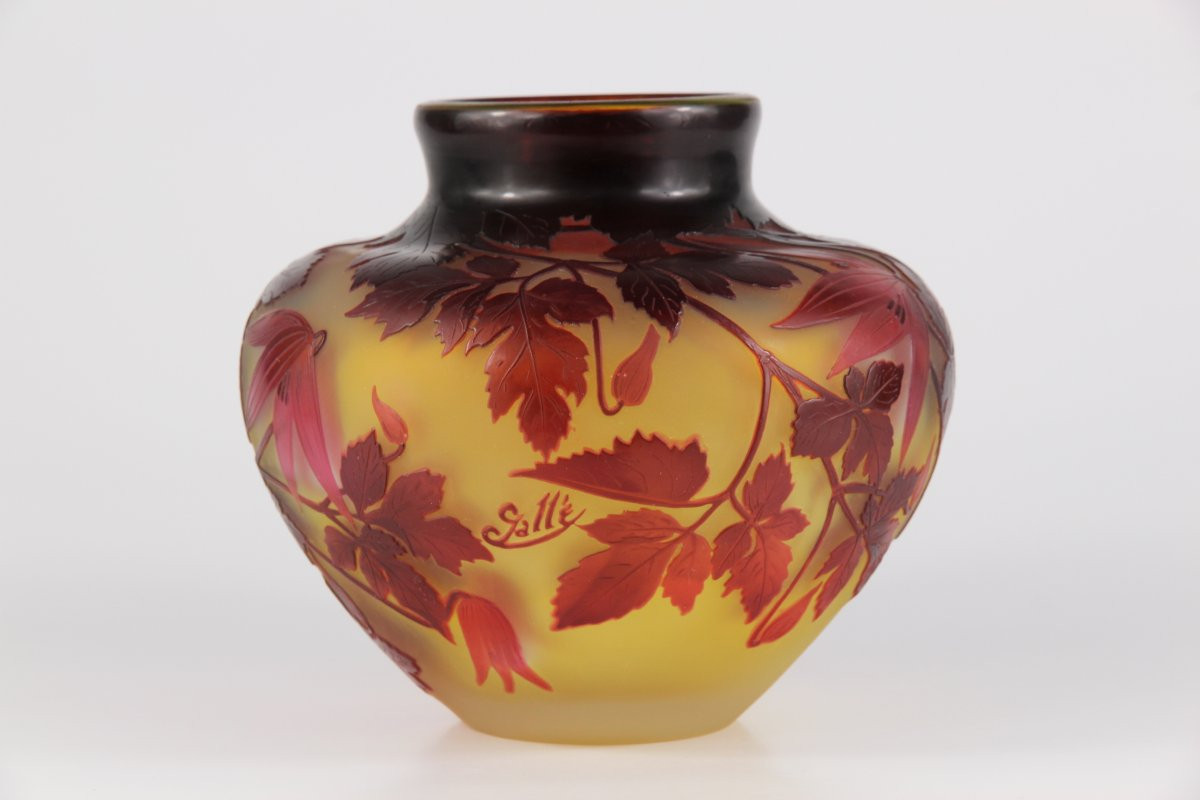 Vase Gallé (Clématites Tage Lundell)-photo-2