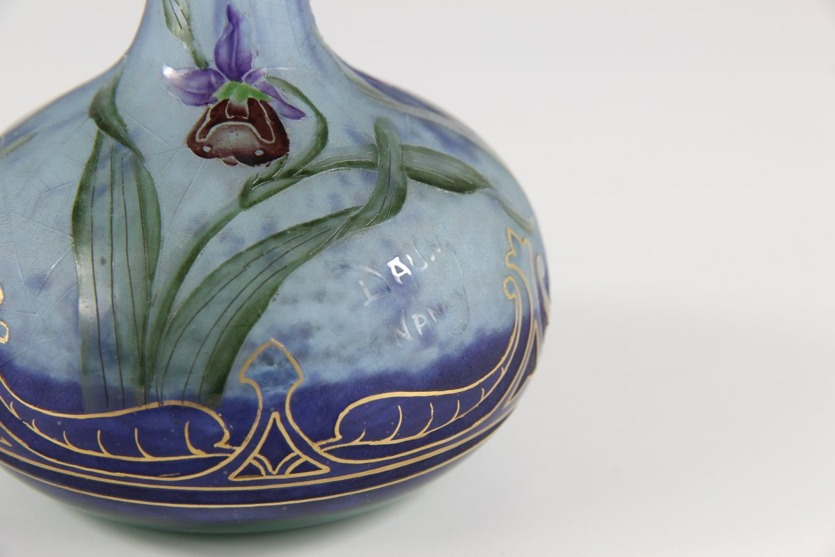 Daum Nancy Vase (ophrys And Spider Webs)-photo-3