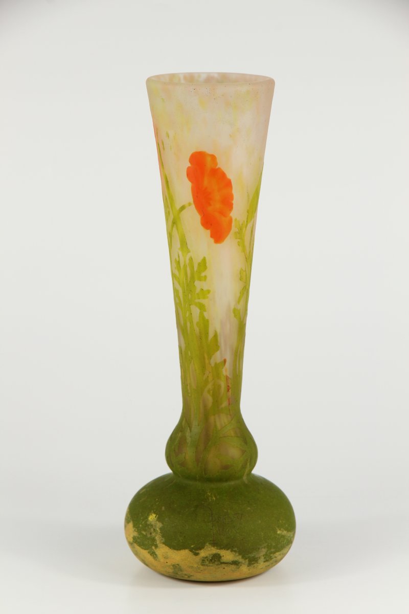 Vase Daum Nancy (Pavots)-photo-3