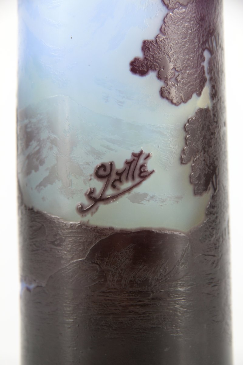 Gallé Vase (alpine Landscape)-photo-3