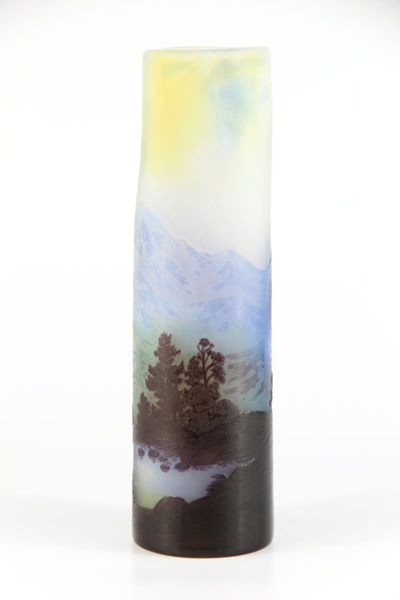 Gallé Vase (alpine Landscape)-photo-2