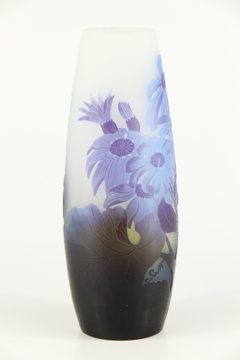 Vase Gallé (Cinéraires)-photo-3