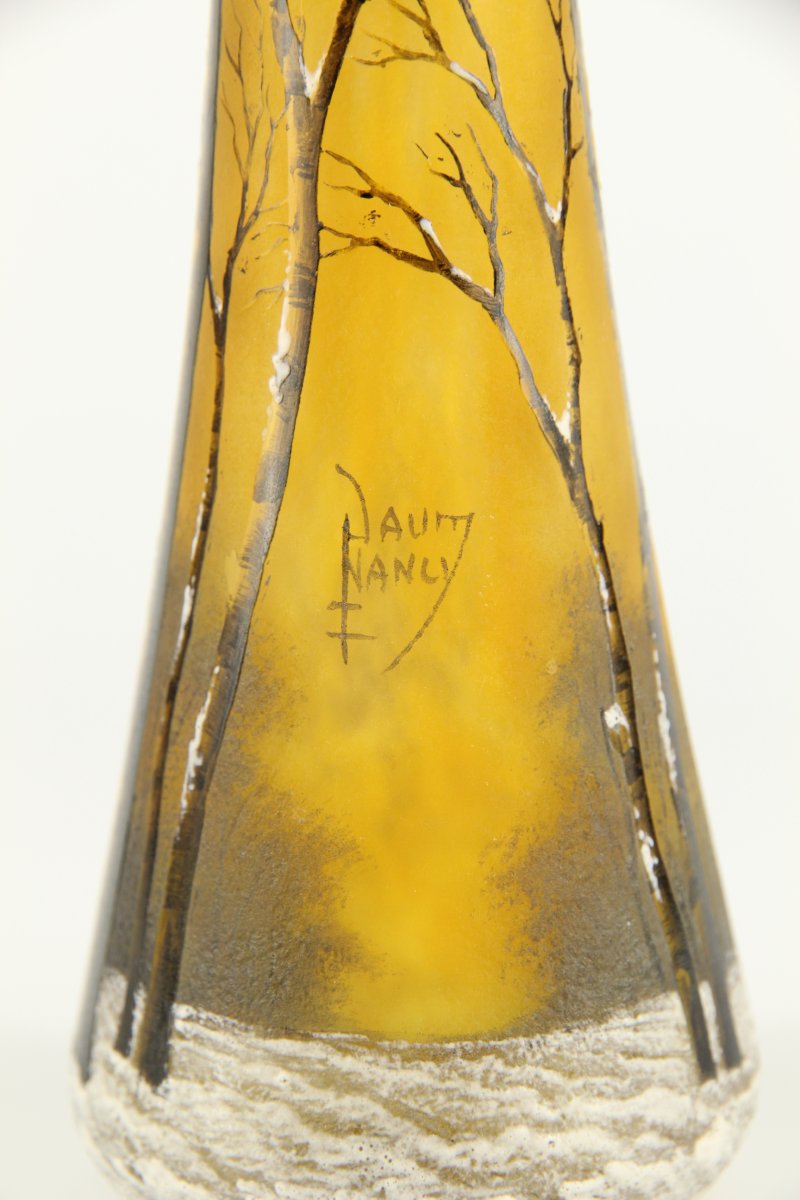 Daum Nancy Vase (winter Landscape)-photo-3