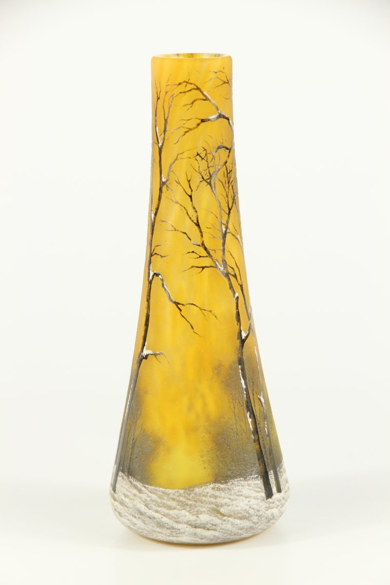 Daum Nancy Vase (winter Landscape)-photo-3