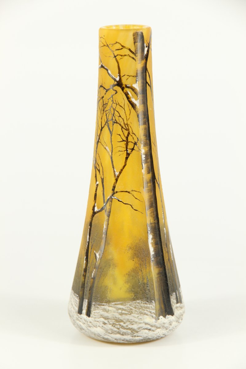 Daum Nancy Vase (winter Landscape)-photo-5