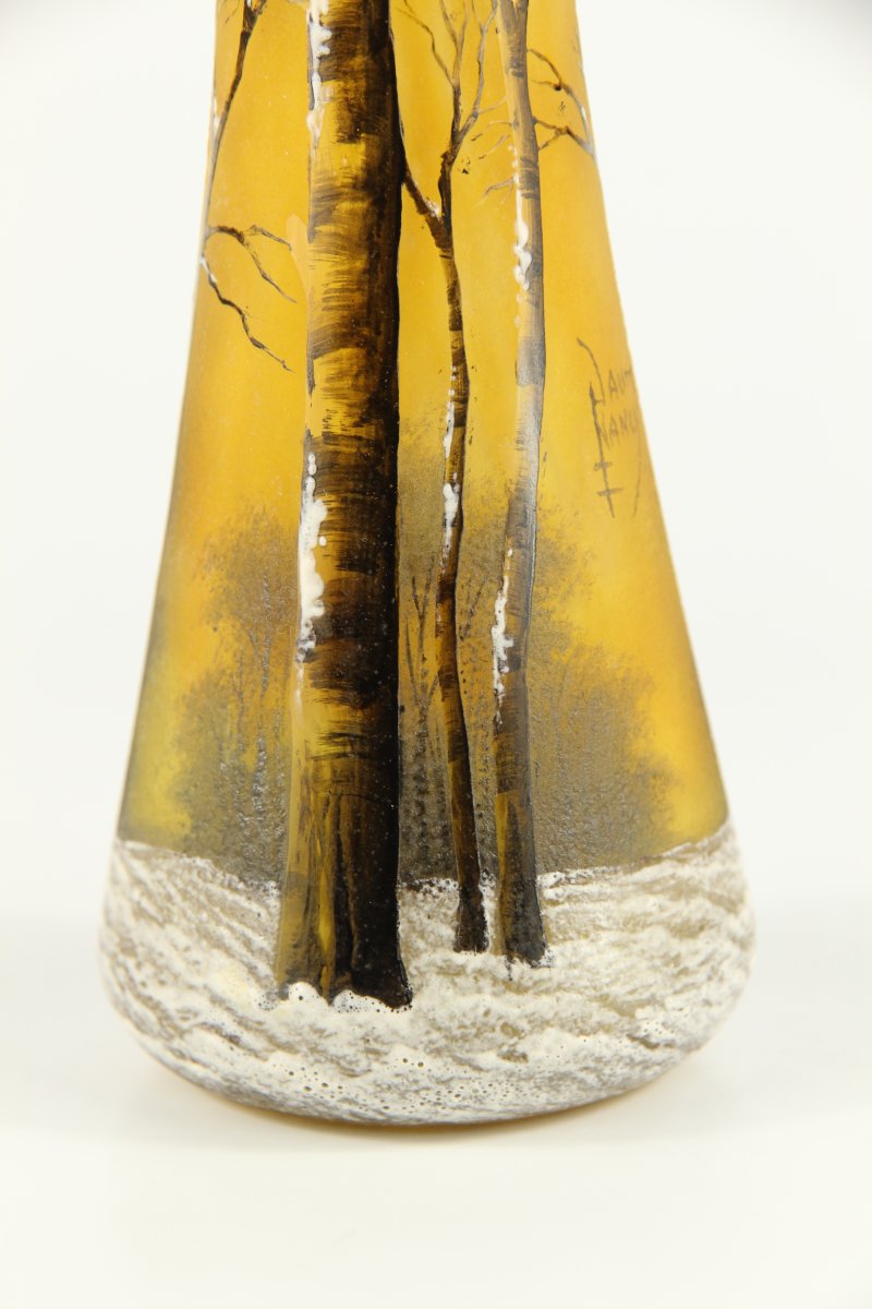 Daum Nancy Vase (winter Landscape)-photo-8