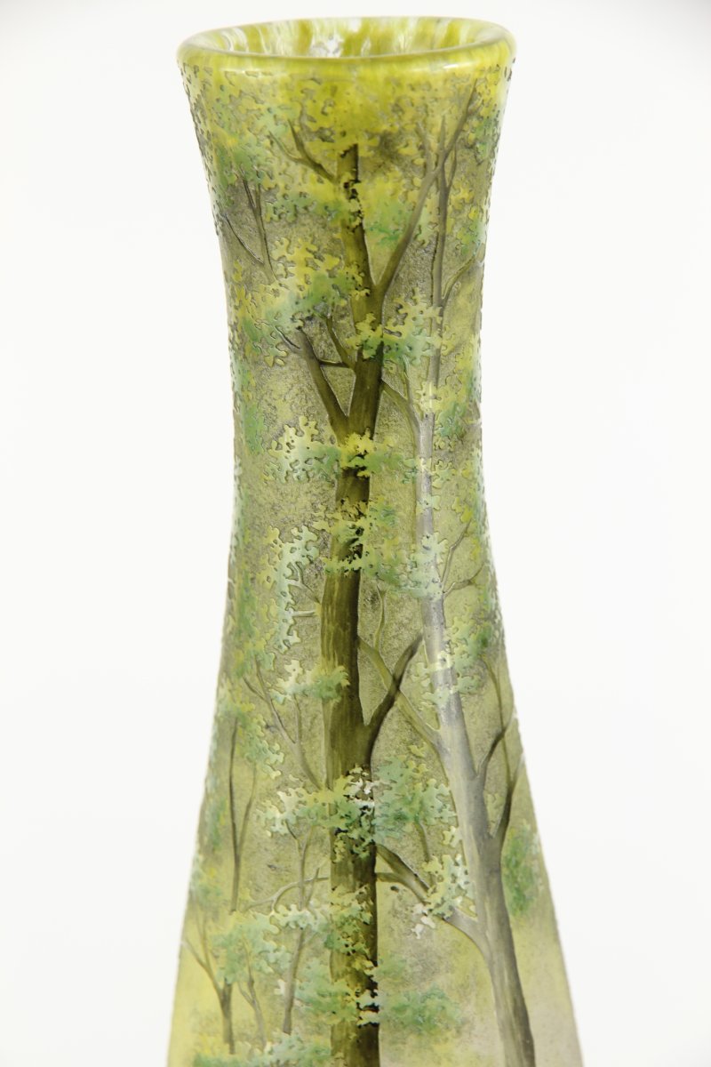 Vase Daum Nancy (paysage forestier)-photo-7
