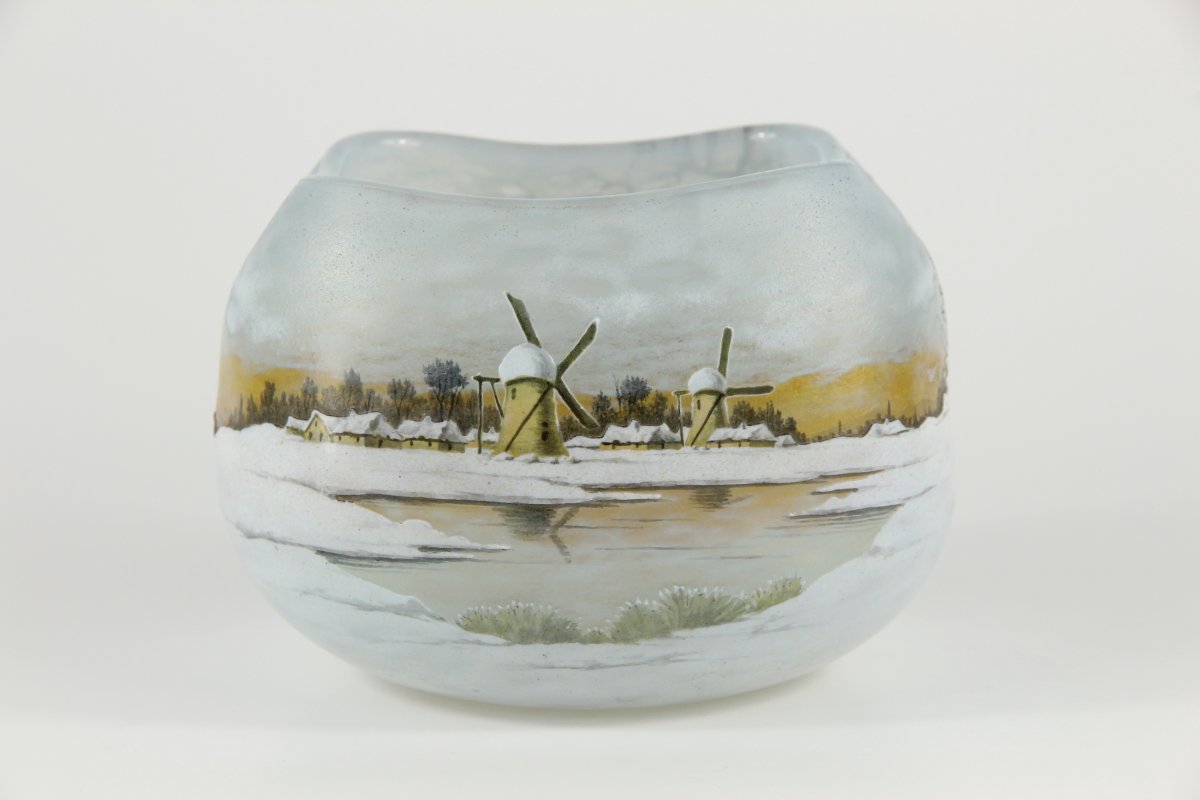 Daum Nancy Vase (dutch Winter)-photo-2
