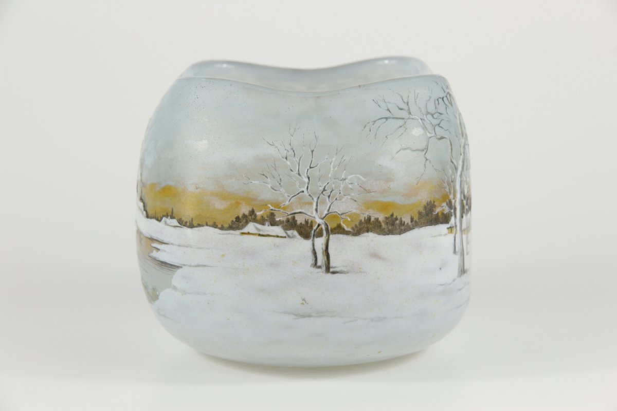 Daum Nancy Vase (dutch Winter)-photo-4