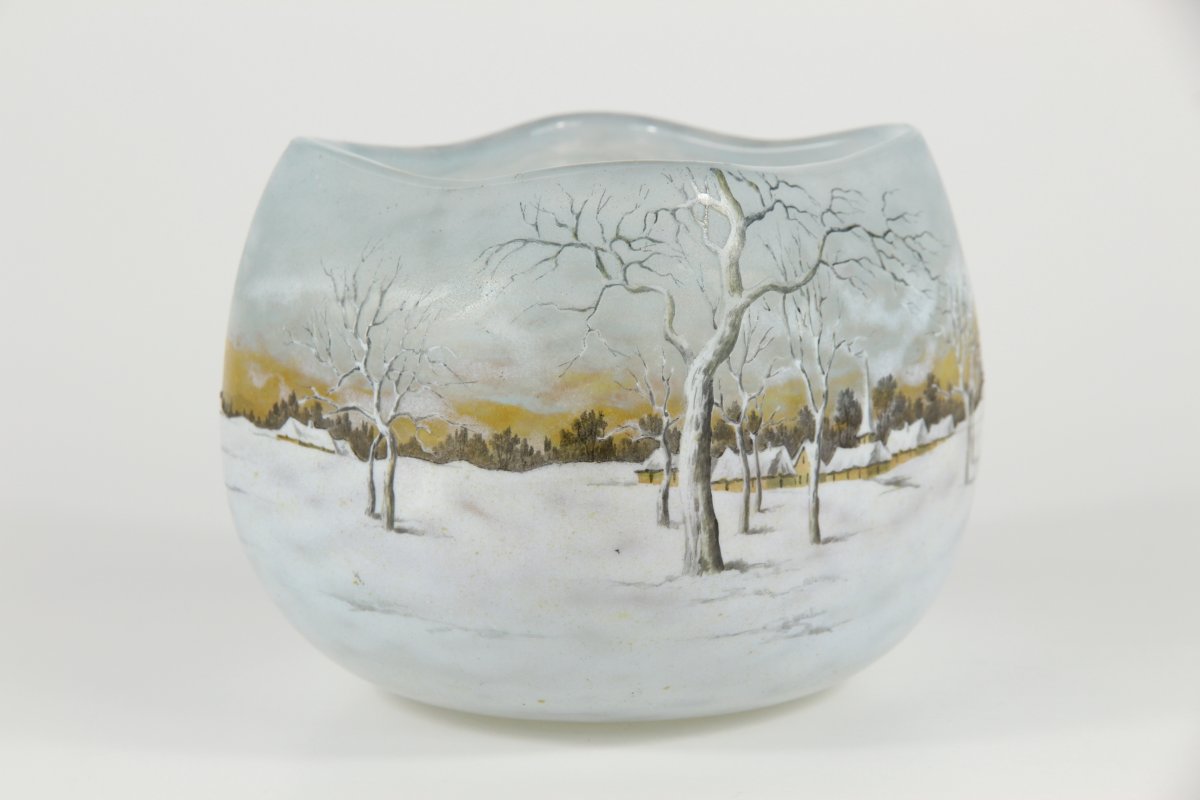 Daum Nancy Vase (dutch Winter)-photo-5
