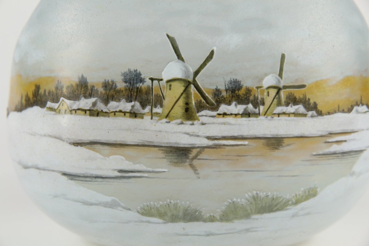 Daum Nancy Vase (dutch Winter)-photo-6
