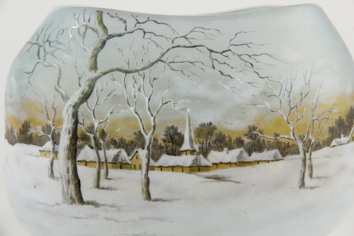 Daum Nancy Vase (dutch Winter)-photo-7