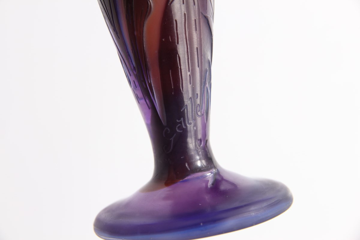 Gallé Vase (lilies Of The Valley)-photo-3