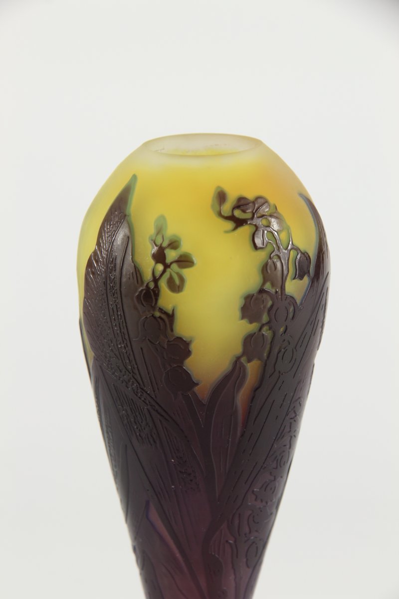 Gallé Vase (lilies Of The Valley)-photo-4