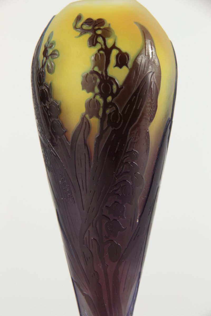 Gallé Vase (lilies Of The Valley)-photo-6