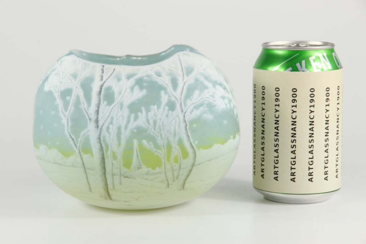 Daum Nancy Vase (winter Landscape)-photo-2