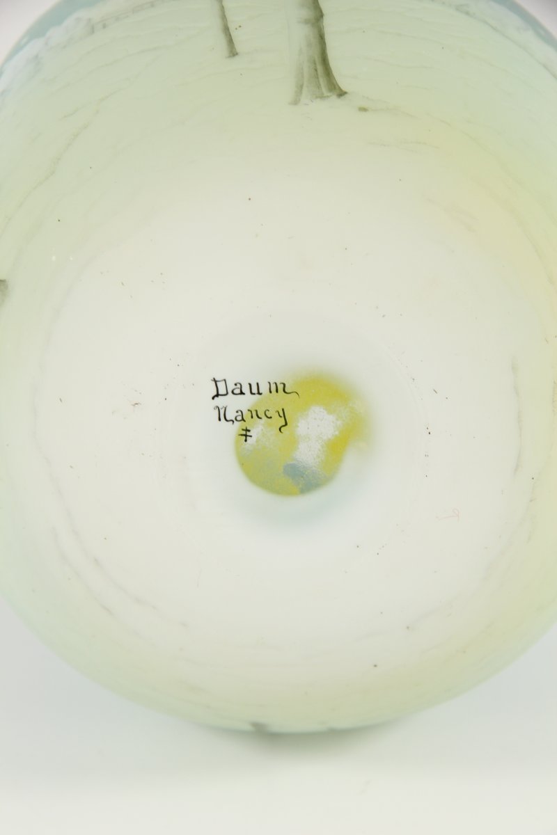 Daum Nancy Vase (winter Landscape)-photo-3