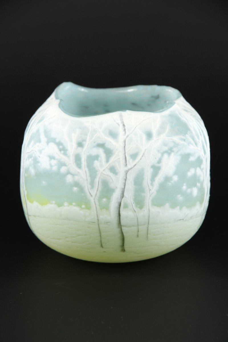 Daum Nancy Vase (winter Landscape)-photo-1