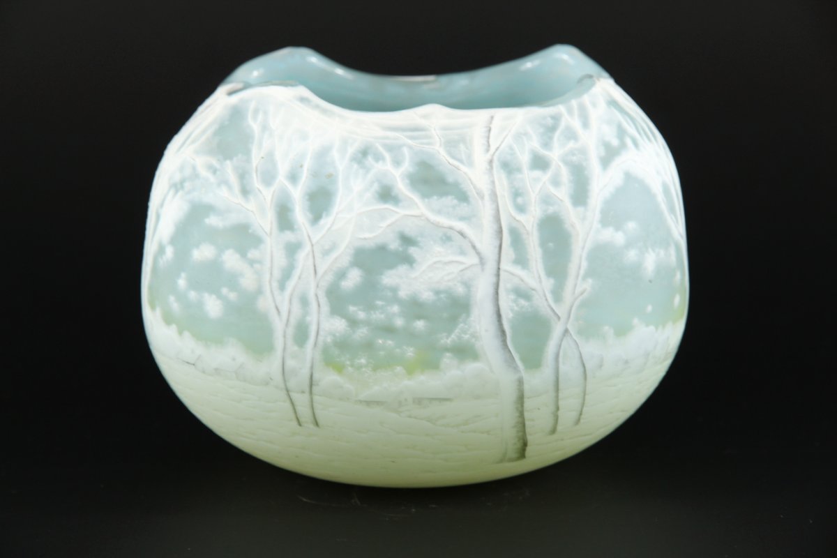 Daum Nancy Vase (winter Landscape)-photo-2