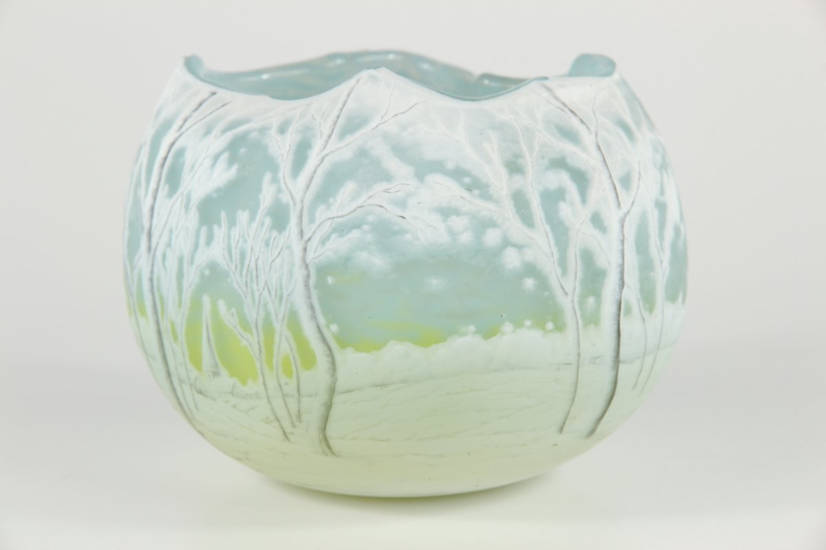 Daum Nancy Vase (winter Landscape)-photo-4