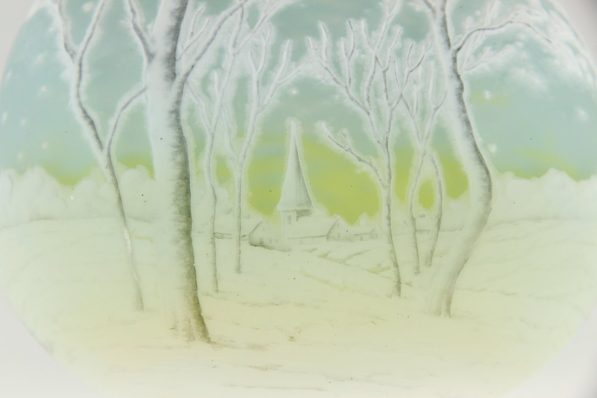 Daum Nancy Vase (winter Landscape)-photo-8