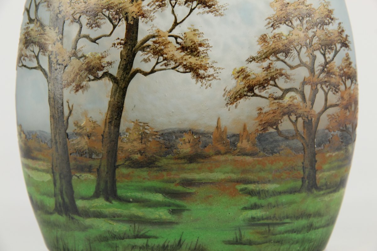 Daum Nancy Vase (lorraine Landscape)-photo-8