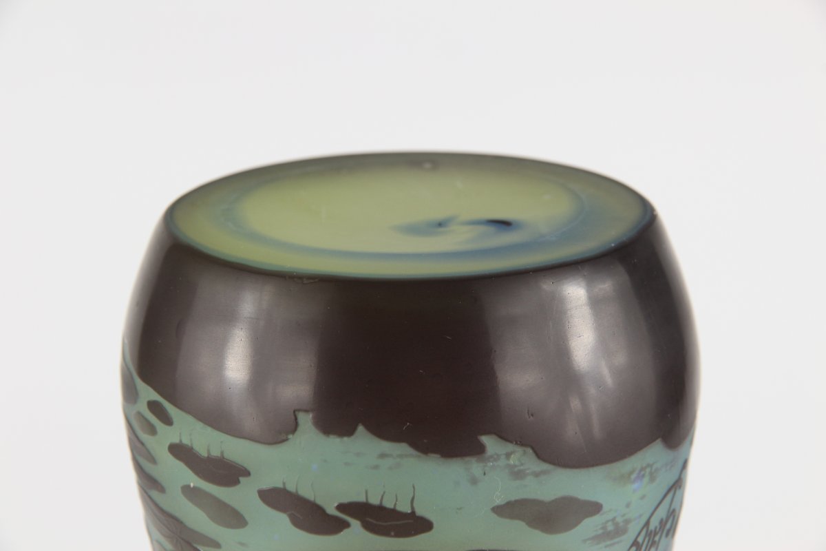 Gallé Vase (water Lilies)-photo-4