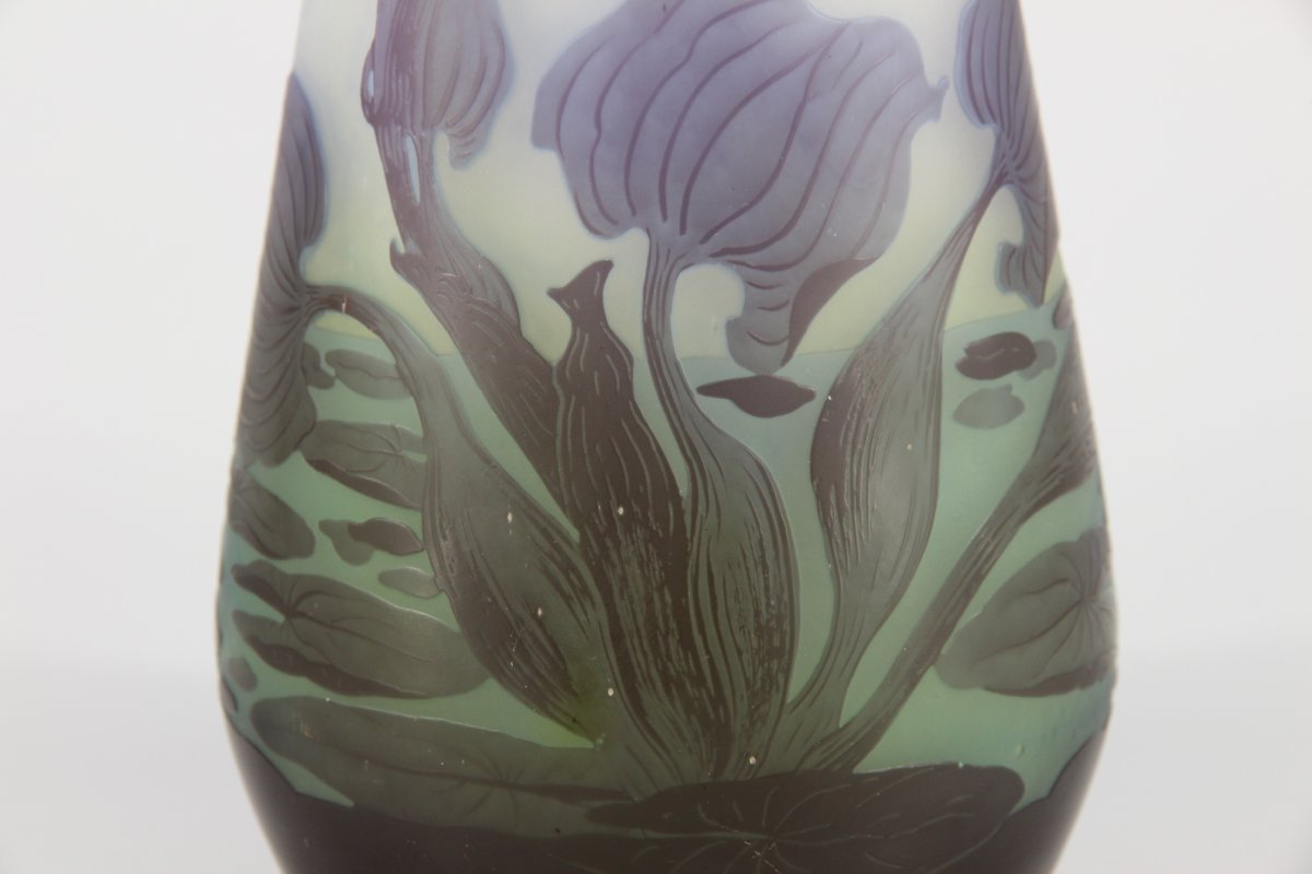 Gallé Vase (water Lilies)-photo-8