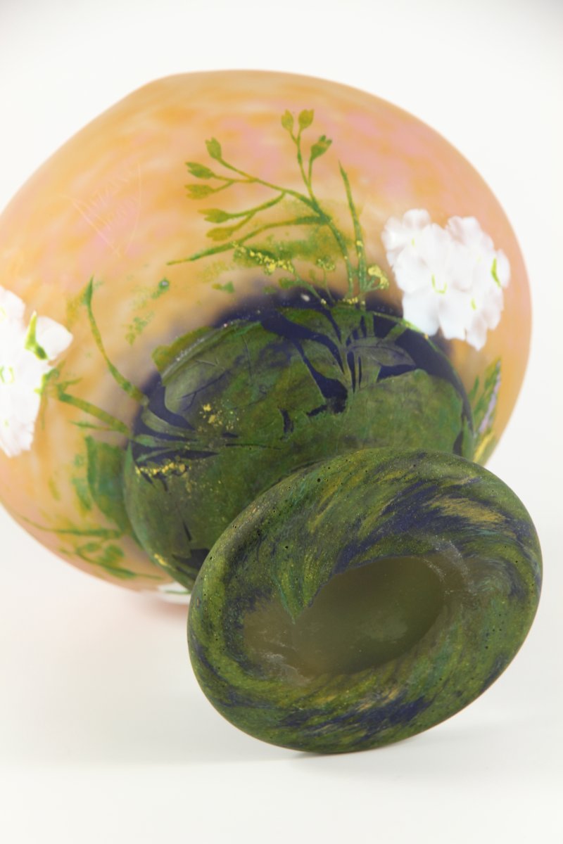 Daum Nancy Vase (primroses Wheel Engraved)-photo-4