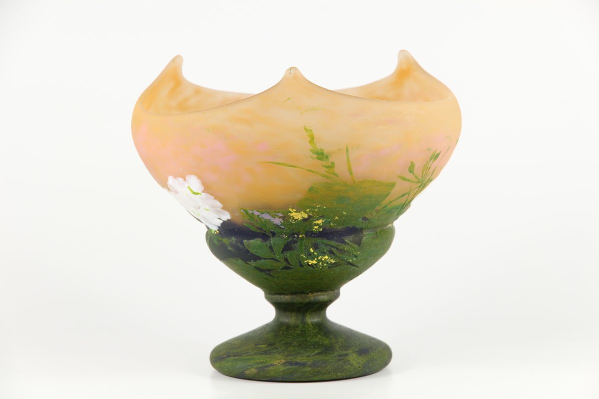Daum Nancy Vase (primroses Wheel Engraved)-photo-3