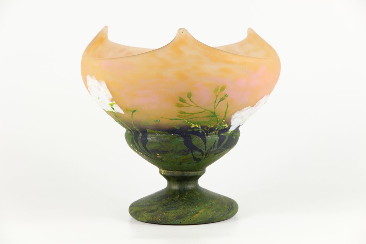 Daum Nancy Vase (primroses Wheel Engraved)-photo-5