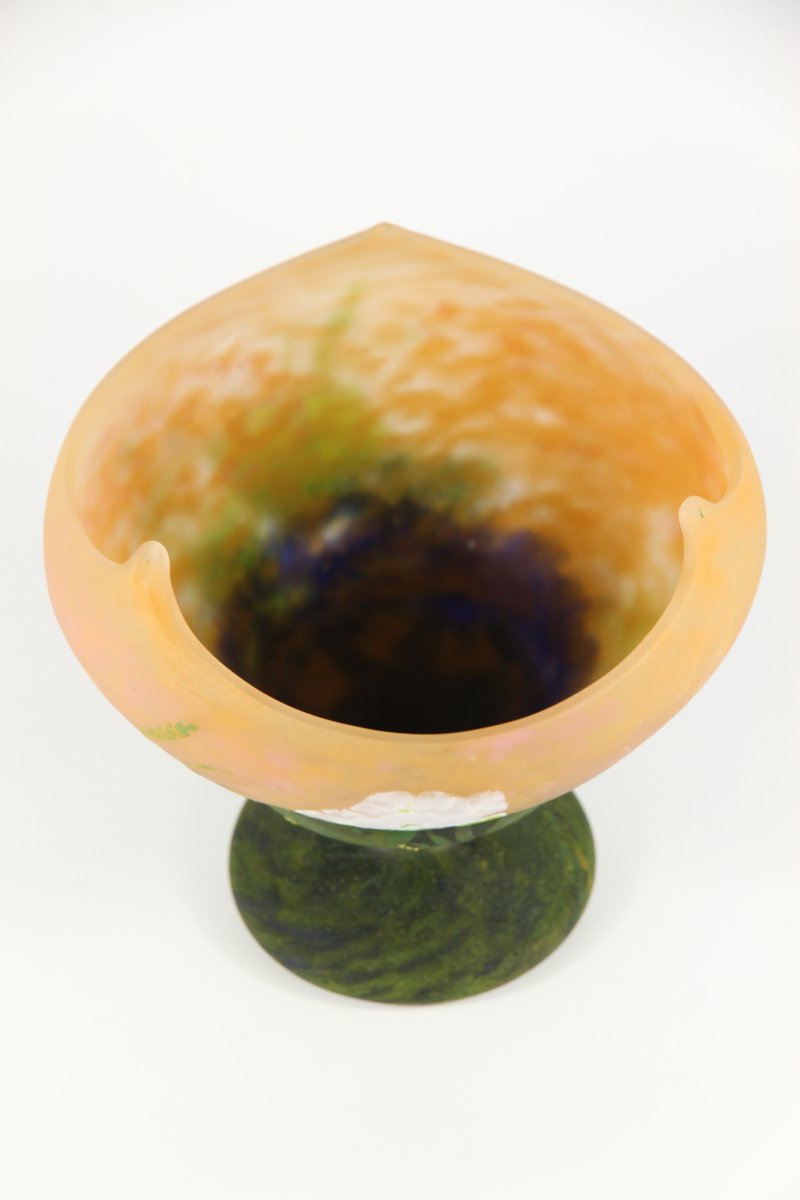 Daum Nancy Vase (primroses Wheel Engraved)-photo-6