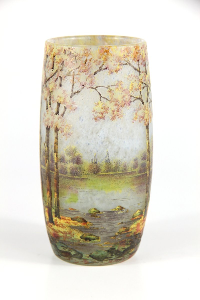 Daum Nancy Vase (autumn Landscape)-photo-3